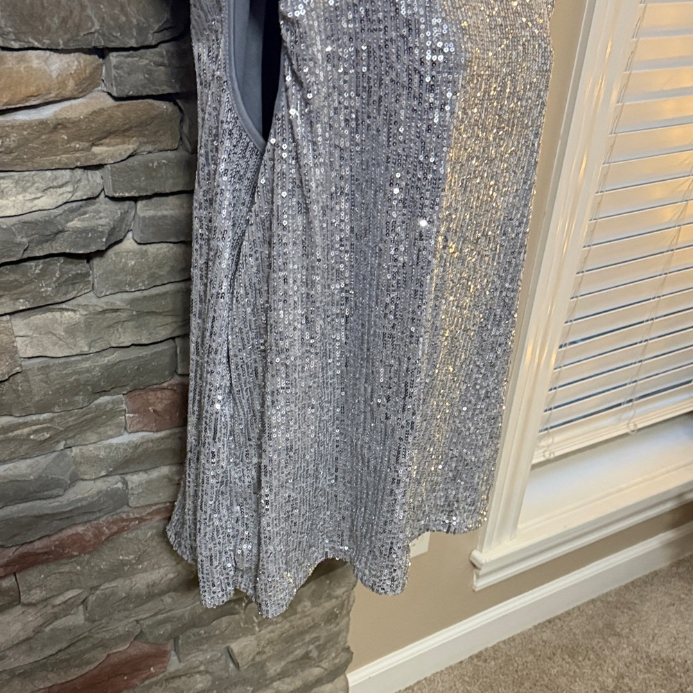 Eloquii Silver Sequin Blouse - Picture 3 of 6